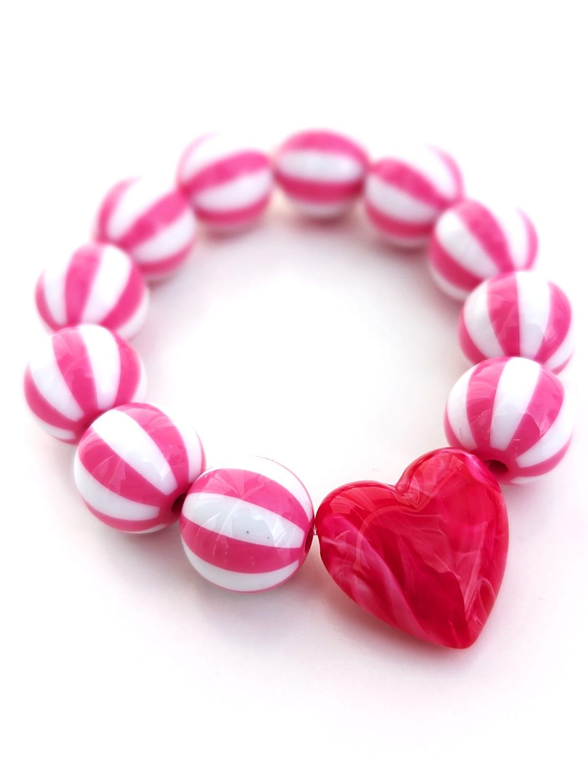Détail des perles — coloris Framboise