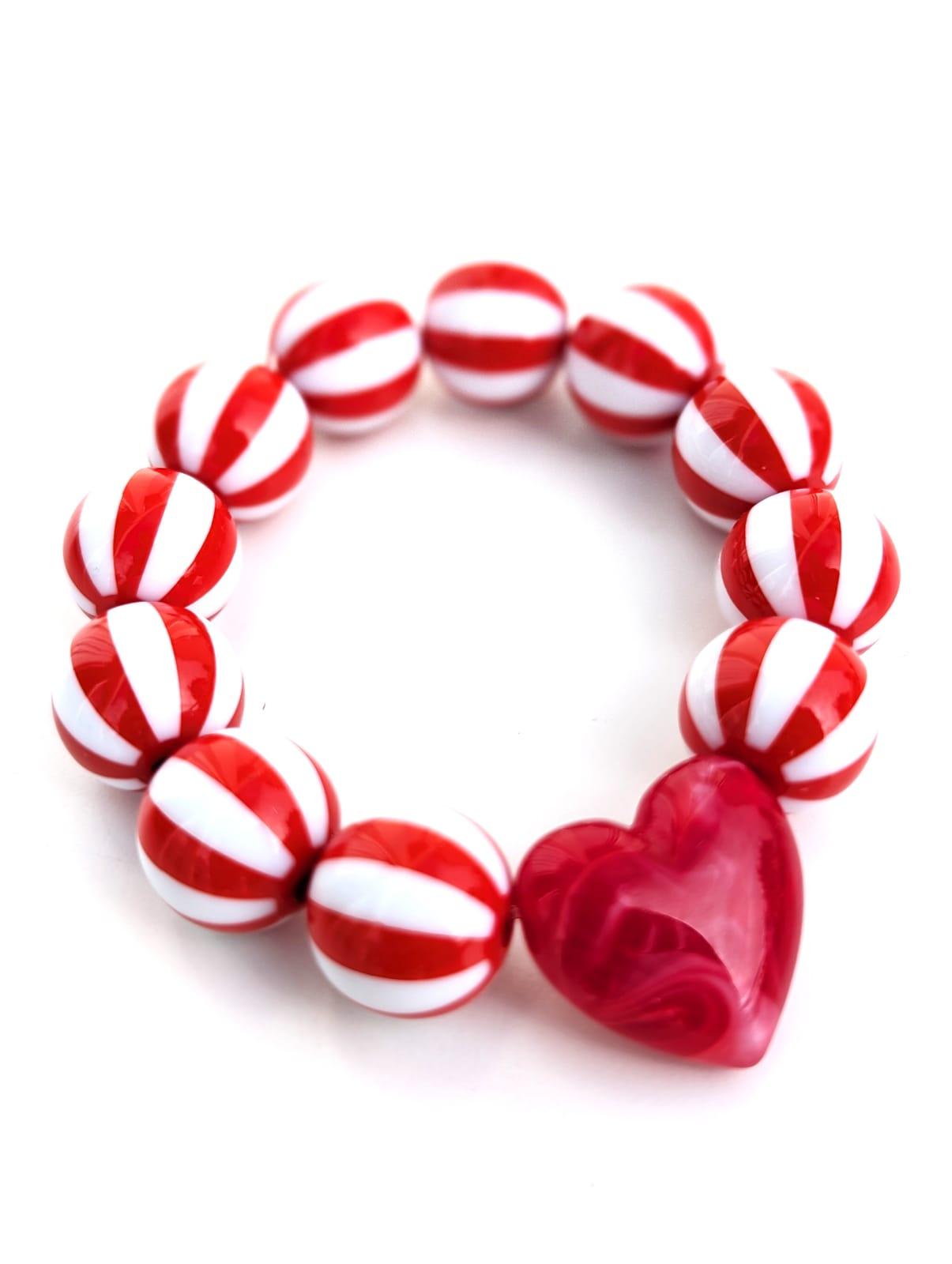 Détail des perles — coloris Coquelicot