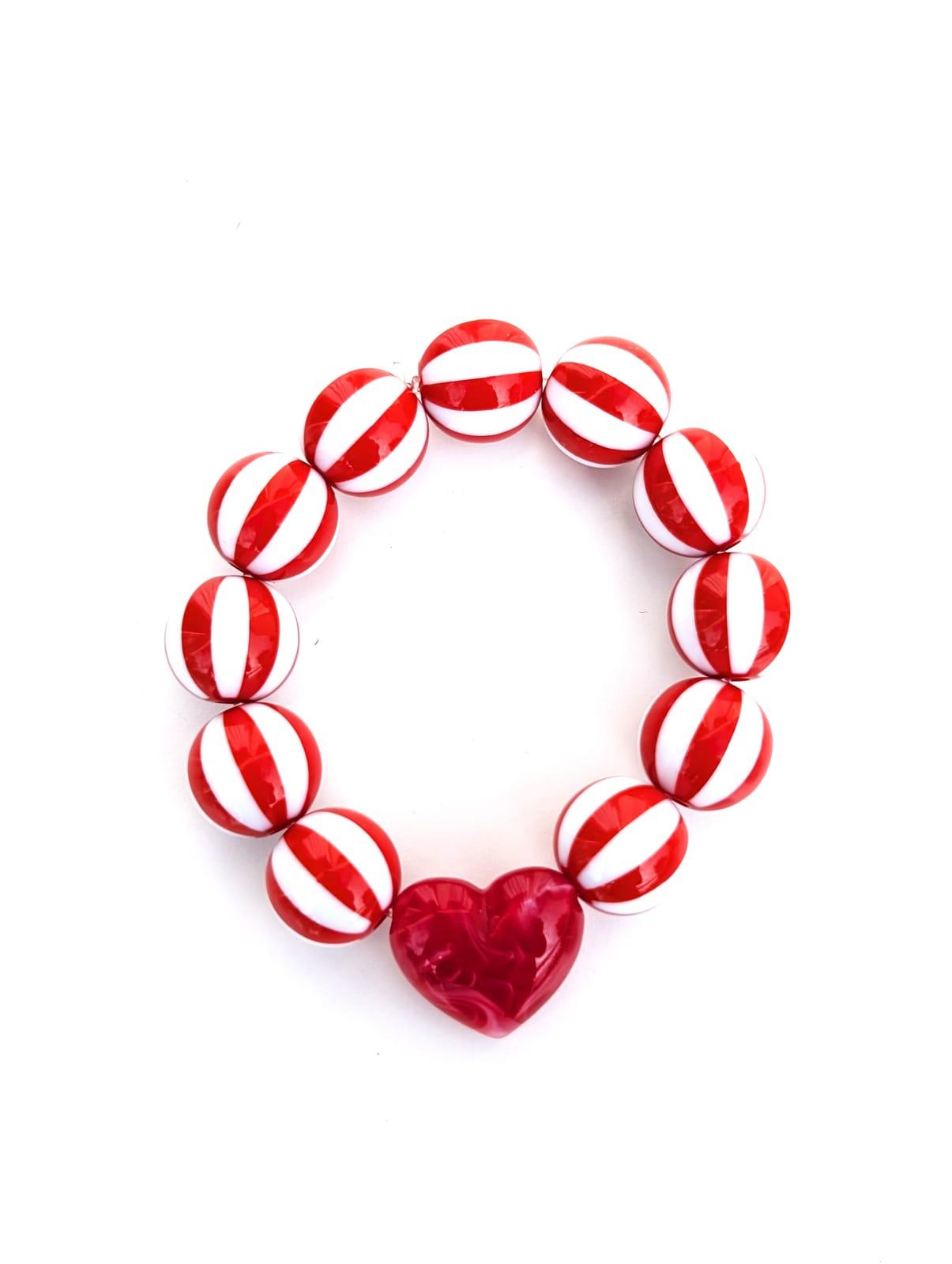 Bracelet Les rayés — coloris Coquelicot