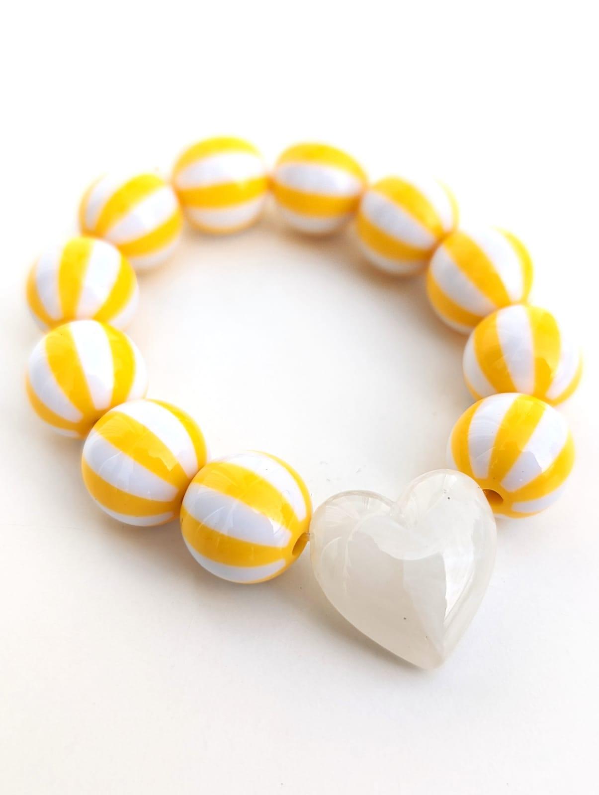 Détail des perles — coloris Mimosa
