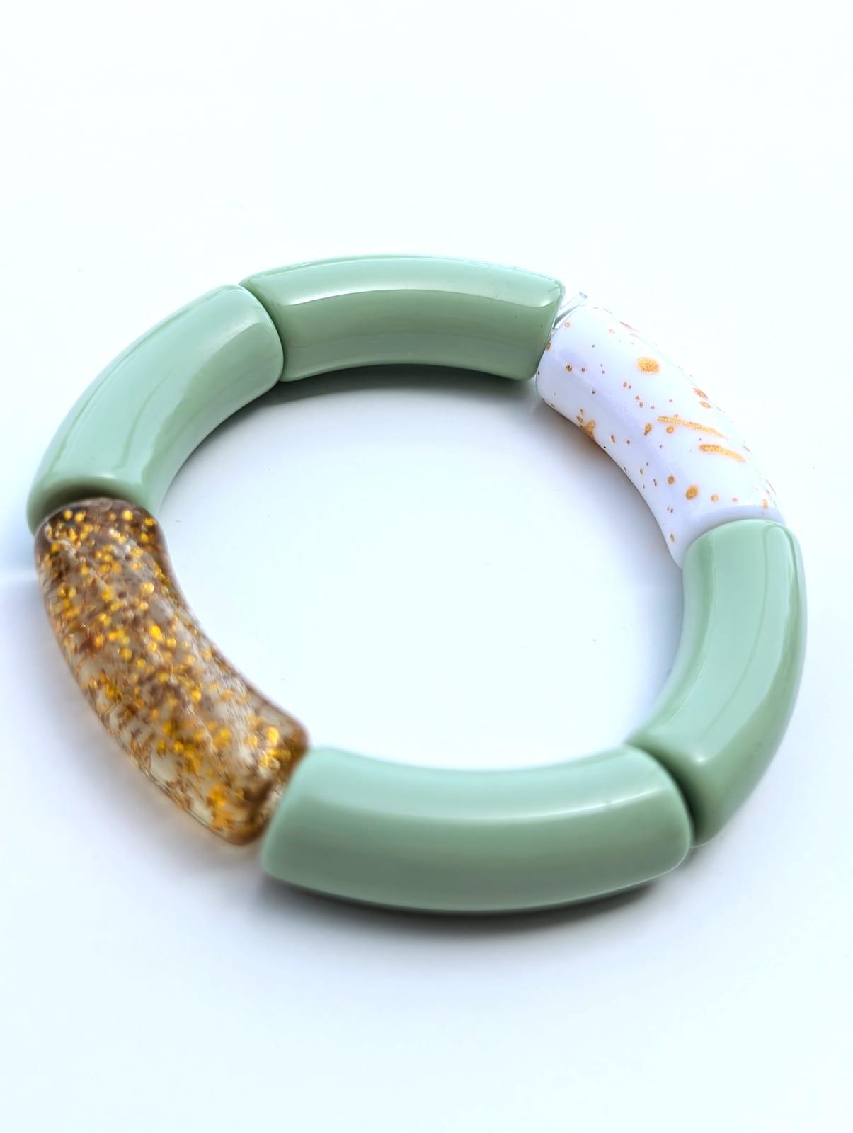 Détail des perles — coloris Vert Prairie