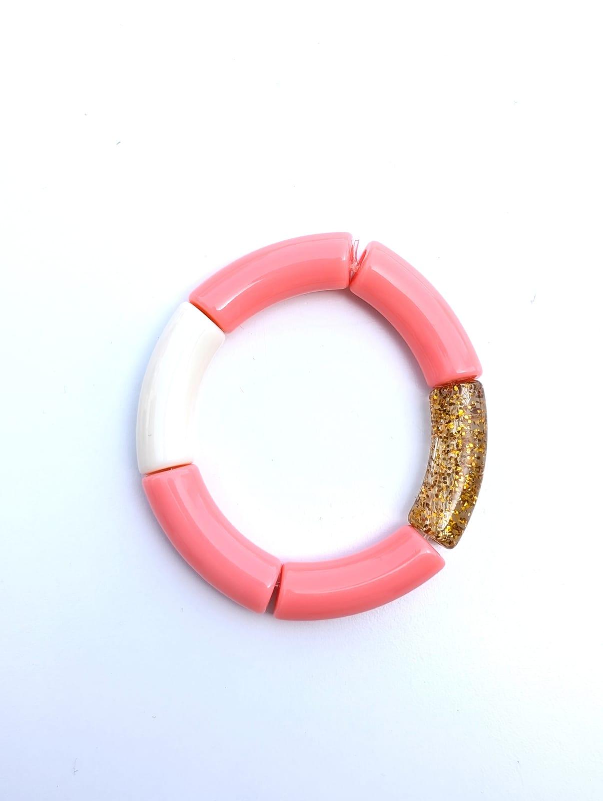 Bracelet Les grands tubes — coloris Rose Doré
